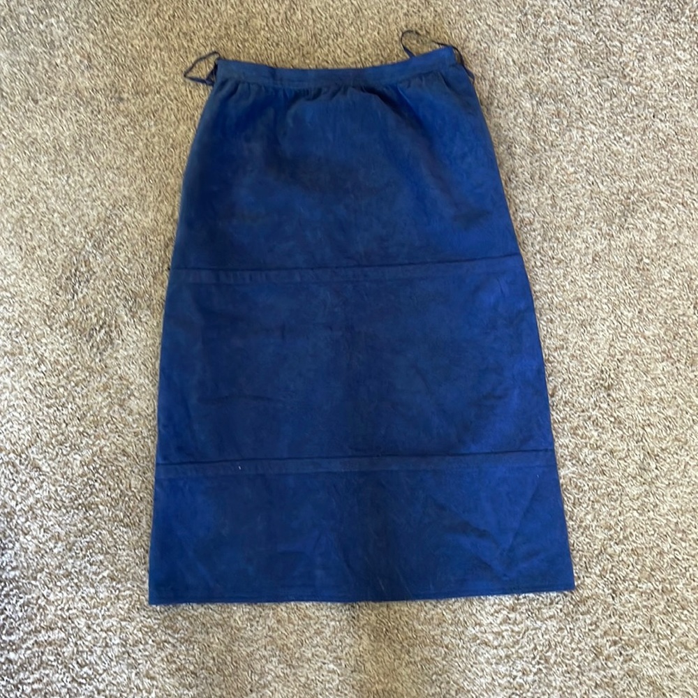 Vintage Blue Suede Skirt in great condition